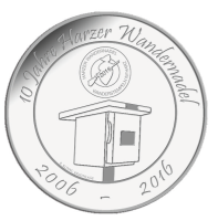 Münze 10 Jahre Harzer Wandernadel Silber