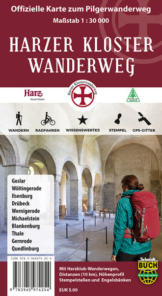 Karte Harzer Kloster Wanderweg